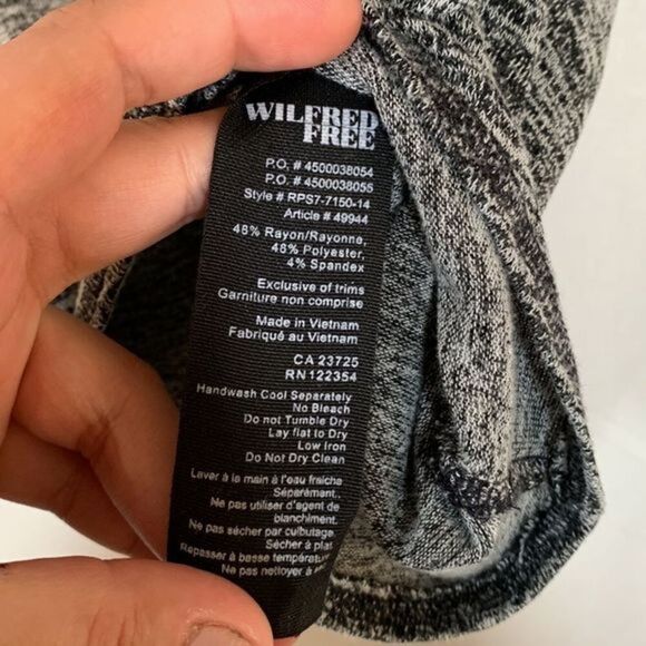 Wilfred Free Heather Grey & Black Runched Side Skirt - Picture 6 of 8